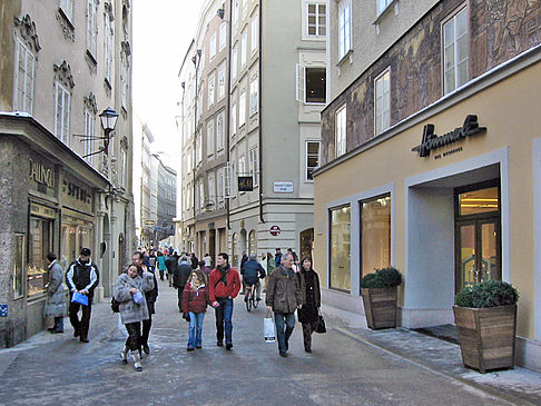 Foto Die Haupteinkaufsstraße in Salzburg